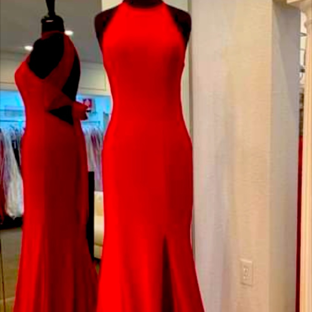 Madison James beautiful Red Prom Dress